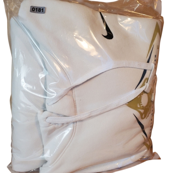 Nike White Hoodie with Gold and Black NC Wesleyan Lacrosse Graphic. XL. #181 - Picture 12 of 12